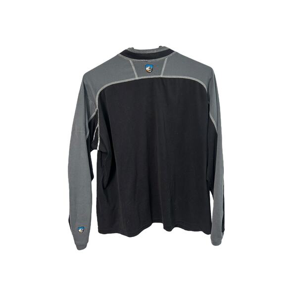 KUHL Tech 1/4 Zip Gray Knit Shirt M Hiking Gorpcore Outdoor Performance Layer - Picture 4 of 9